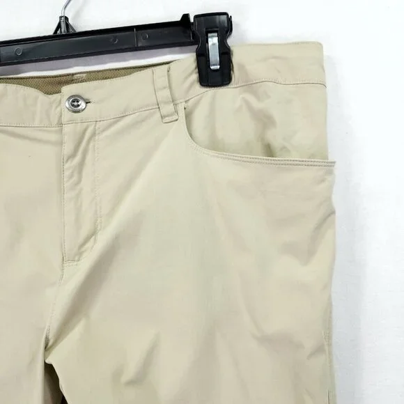 Patagonia Quandary Womens Hiking Pants Size 14 Beige Roll Up Tab - Picture 11 of 13